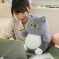 Мягкая игрушка реалистичный, пушистый, котик, кот глазастик 40 см