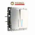 Выключатель двухклавишный с подсветкой Werkel W1120102 глянцевый никель IP20