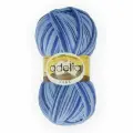 Пряжа ADELIA JAKE 75% шерсть, 25% нейлон 5 шт. х 100 г 400 м +- 15 м №14 голубой/синий