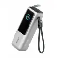 Внешний аккумулятор Anker Zolo 25000mAh 165W со встроенным и выдвижным кабелем USB-C - серебристый