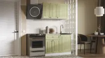 Кухонный гарнитур Хозяюшка МДФ 1,1м Фисташка