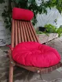 Набор подушек (валик + круг) для кресла кентукки / шезлонга / гамака, цвет красный
