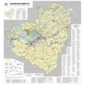 Самарская область, агропромышленная карта 112 х 105 см (на баннере)