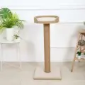 Когтеточка для кошек IvPet Столбик с лежанкой 93*40*36, Джут, микровелюр, IvPetRoom, бежевый