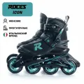 Коньки роликовые ROCES ICON W Black-Aqua (37)