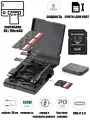 Картридер с кабелем USB-C 3.0 PD 100 Вт органайзер SD TF карт 5 Гб/сек