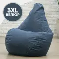 Кресло Мешок Велюр 3XL комфортное большое мягкое бескаркасное пуф для балкона лоджии пуфик мешок подарок для взрослых взрослое детей детское подростков