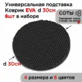 Подставка EVA под горячее посуду настольная, диаметр 30 см, 6 шт