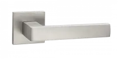 Ручка дверная Куббаито, серия SLIM, никель супер матовый, квадратная розетка
