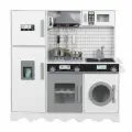 Детская деревянная кухня Лави с водой, светом и звуком, Lisa Doll / Игровая кухня с посудой и аксессуарами для детей