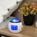 Luazon Home Часы - будильник Luazon LB-10 с проекцией «Звездное небо», термометр, 11 мелодий, белый