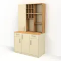 Шкаф офисный с полками №2, Дуб Золотистый и Крем Вайс. Производство товара - компания Westcom.