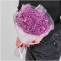 Букет Мегацвет24 Фиолетовая гипсофила, стабилизированный, 5 шт, дизайнерская упаковка