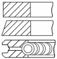 Комплект поршневых колец на поршень Goetze 0830670000 для Opel Astra, Kadett, Vectra