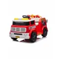 Детский электромобиль на аккумуляторе и с пультом управления, пожарная машина, BBH-911, цвет красный