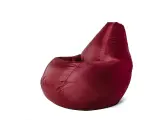 Кресло-мешок Груша, Puff Daddy, Бордовый оксфорд, XXXXXL, 350 литров, КОМФОРТ, пуф, кресло, бескаркасная мягкая мебель