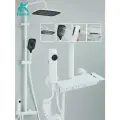 Душевая система с топическим душем и смесителем, с тропическим дождем и аэратором, с гигиеническим душем