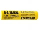 Аккумулятор Energy Technology 4/3A H-4/3A3800 Ni-Mh 3800mAh 1.2v (d17mm*67mm) , 1шт.