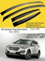 Ветровики, Дефлекторы боковых окон Hyundai Santa Fe с 2012-2018 г. / Хендай Санта Фе