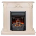Электрокамин RealFlame Виола WT 612 айвори МДФ с очагом Majestic, звук потрескивания дров, обогрев, имитация пламени