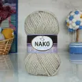 Пряжа Sport wool Nako, бежевый - 23116, 25% шерсть, 75% премиум акрил, 5 мотков, 100 г, 120 м.