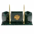 Мини-набор с гербом РФ камень змеевик 125320
