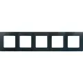 Рамка для розеток и выключателей Legrand Etika 5 постов, цвет антрацит
