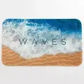 5 шт. Коврик для ванной Этель Waves, 80х50 см, велюр