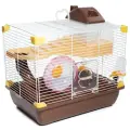Клетка для мелких животных Triol Таунхаус, эмаль, размер - 33,5 х 23,5 х 27 см, цвет - коричневый, 40691083