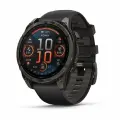 Смарт-часы Garmin Fenix 8, AMOLED Sapphire, 47 мм, угольно-черный DLC, пепельно-черный силиконовый ремешок, Европа/Русский язык 010-02904-21