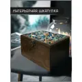 Шкатулка интерьерная для украшений универсальная 22x17x12 см эстетика Птицы в саду (растения, цветы, пионы, орнамент, атмосфера) - 2012