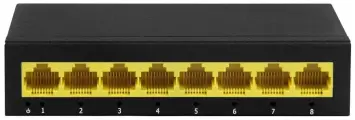 8-портовый гигабитный сетевой коммутатор с питанием 12В, 8 портов 10/100/1000Мбит/с PND-08G
