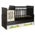 Детская кровать-трансформер Фея 1100 «Зайчонок», цвет венге/бежевый
