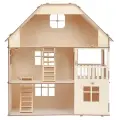 Миниатюра Марич кукольный домик с мансардой бежевый