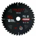 Пильный диск по дереву 254Х30 мм Z40 Trusty-Tools Framing для циркулярной пилы тефлоновое покрытие
