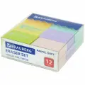 Набор ластиков Brauberg Pastel Soft (31х20х10мм, экологичный ПВХ) 12шт, 6 уп. (229598)