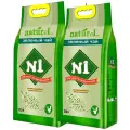 № 1 NATUREL – Наполнитель комкующийся для туалета кошек «Зеленый чай» (17,5 + 17,5 л)