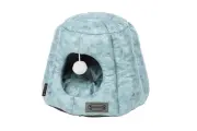 Лежак - домик для кошек SCRUFFS Knightsbridge Cat Igloo, экокожа, бирюзовый, 48x48x38см (Великобритания)