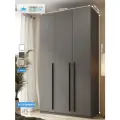 Угловой шкаф для одежды распашной с ящиками и антресолью, Принцесса Мелания, Белый, 2600х1300х900мм