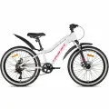 Велосипед HORH LIMA 24 (2024) White-Pink, детский для девочек, алюминий, 7 скоростей, колеса 24, рама 12, рост 130-145