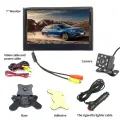 7-дюймовый автомобильный монитор заднего вида с цветным ЖК-дисплеем, камера заднего вида с поддержкой камеры заднего вида для безопасной парковки и заднего хода с автомобильной камерой, With Camera