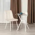 Стул для кухни Tetchair Chilly, 1 шт, ткань, бежевый/белый
