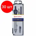 Комплект 30 шт, Готовальня BRAUBERG Student Oxford, 4 предмета: циркуль 140 мм, рейсфедернная вставка + держатель, грифель, 210335