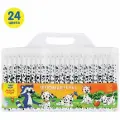 Набор фломастеров 24 цвета Мульти-Пульти Енот и далматинцы (линия 1-2мм, смываемые) блистер (WP_11626), 12 уп.