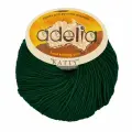 Пряжа ADELIA KATTY 100% шерсть 10 шт. х 50 г 150 м +- 10 м №14 т. зеленый