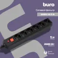 Сетевой фильтр Buro 600SH-16-5-B 5 м, 6 розеток, черный