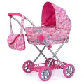 Коляска Melobo 9325В, для кукол до 45 см, складная, с капюшоном и сумкой