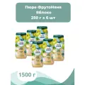 Пюре фруктовое детское ФрутоНяня Яблоко с 4 месяцев, 250г, 6 шт