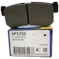 Дисковые тормозные колодки задние SANGSIN BRAKE SP1151 (4 шт.) черный