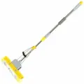 Швабра губчатая Марья Искусница KD-14-P03, ПВА, с двойным отжимом и телескопической ручкой, желтая, 125 см